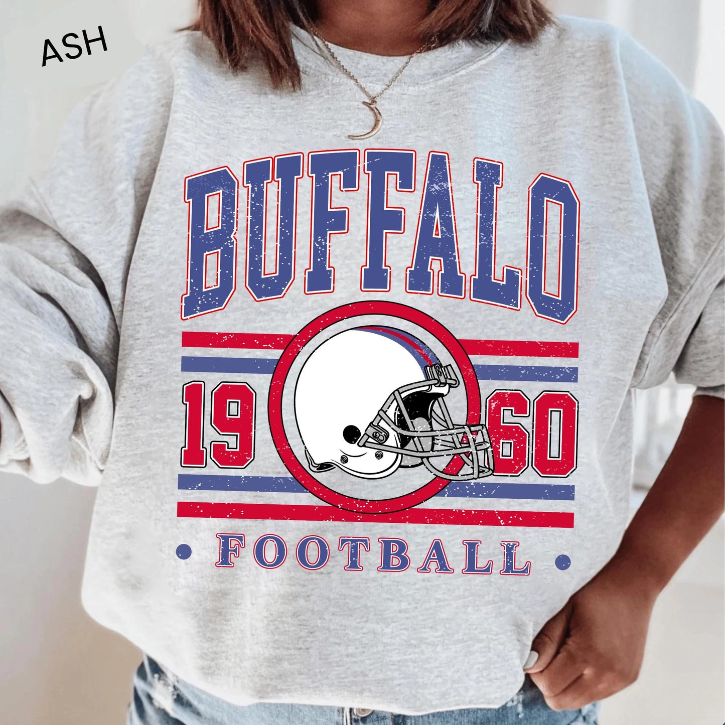 Vintage 90s Style Buffalo Football Sweatshirt, Buffalo Football Sweatshirt, New York Football Fan Gift, Game Day Shirt, Sunday Football