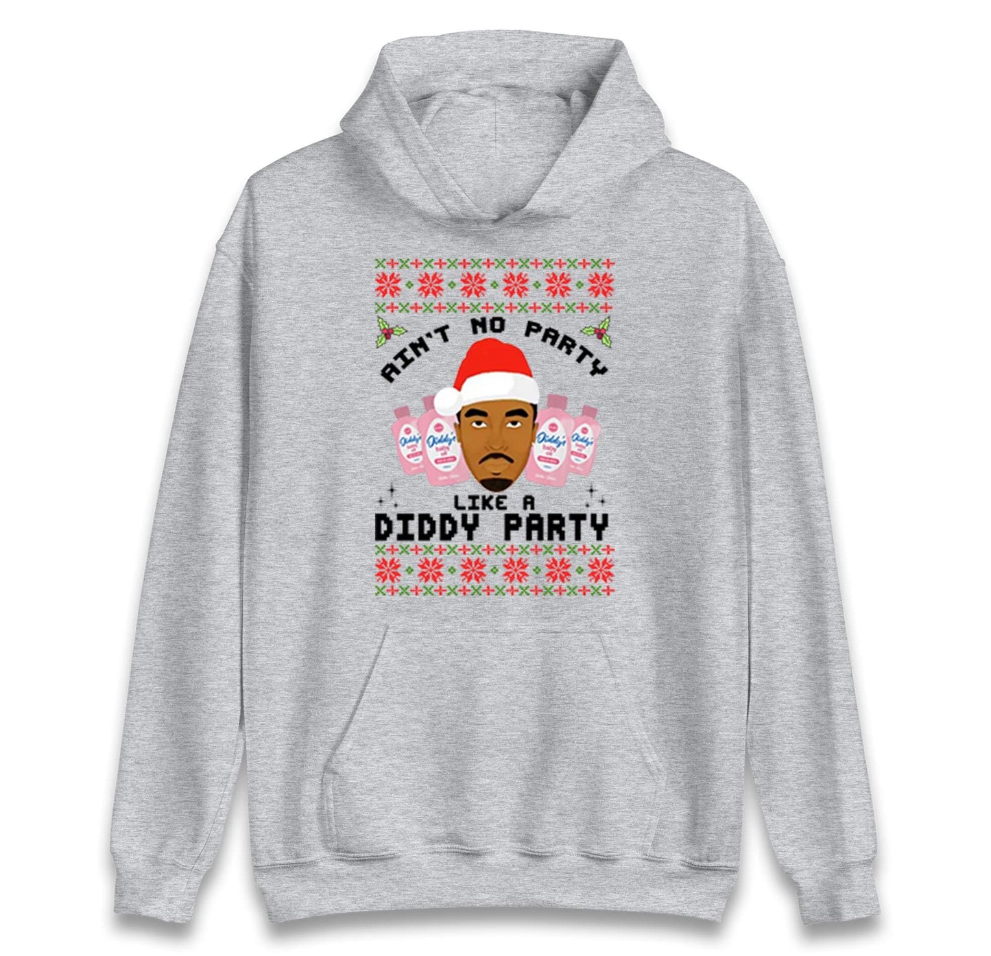 Funny Diddy Party Christmas Ugly Xmas Style Jumper, Adults Humour Xmas Hoodie, Christmas Offensive Tee Shirt