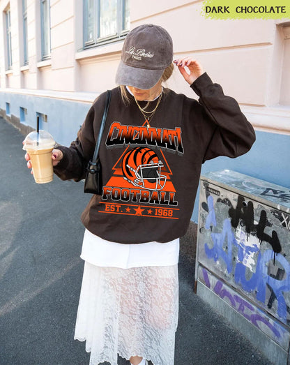 Cincinnati Football Sweatshirt,Cincinnati Game Day Shirt,Cincinnati Shirt,Sunday Football Shirt,Trendy Cincinnati Football Fan Shirt