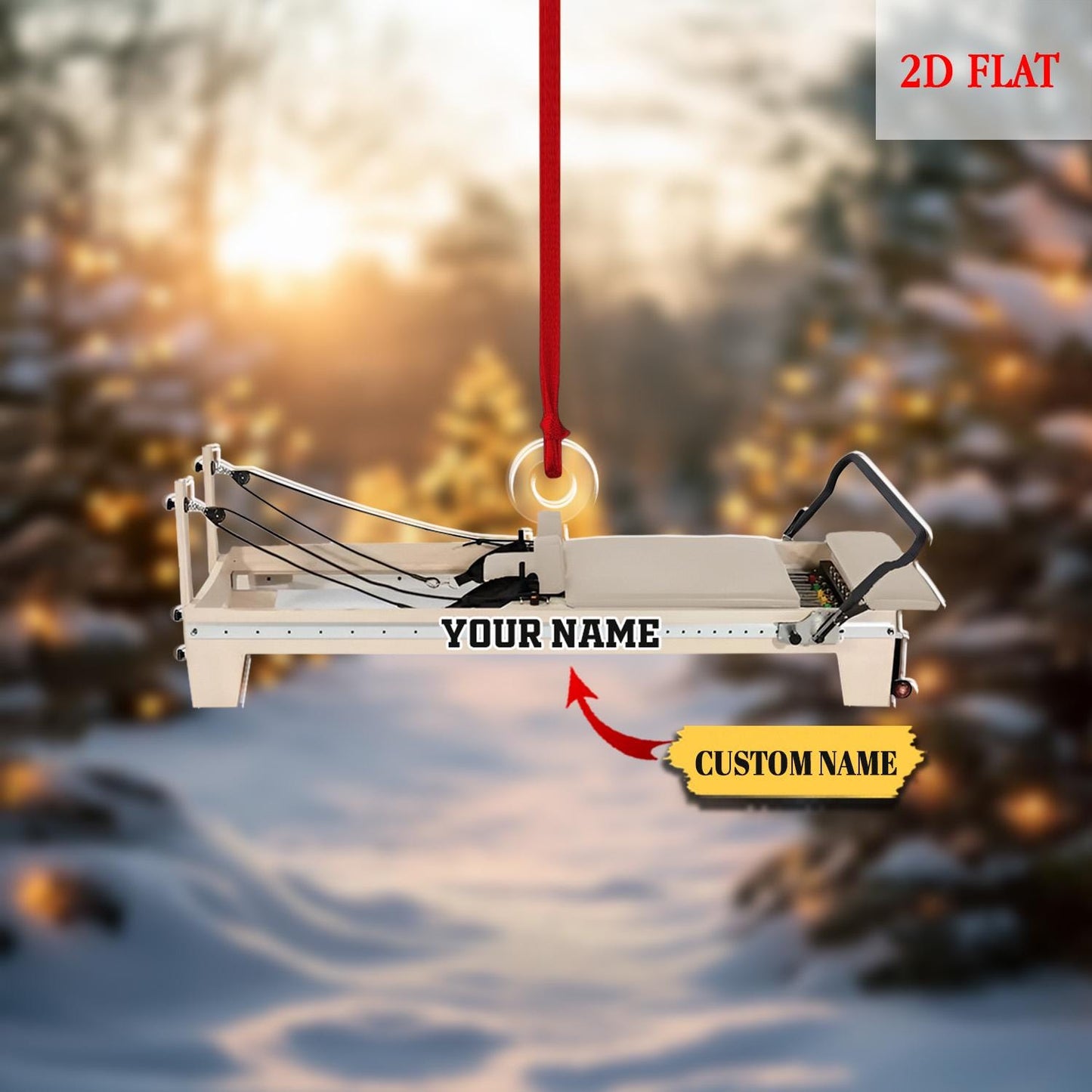 Personalized Pilates equipment Xmas Gift, Pilates equipment Christmas Ornament, Gym Ornament, equipment Gym, Gift For Gymer, Fitness Lovers