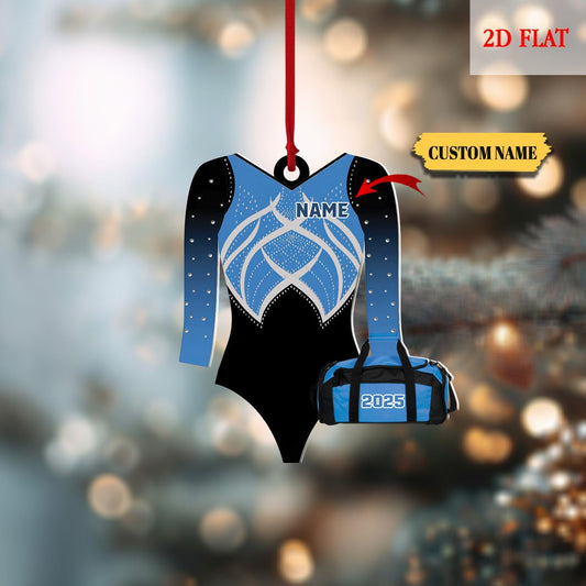 Personalized Gymnastics Girl Ornament, Custom 2D Flat Gymnastics Woman Christmas Decoration, Acrylic ornament, Gymnast Gift for Her