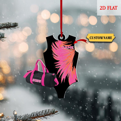 Personalized Gymnastics Girl Ornament,Custom 2D Flat Gymnastics Woman Christmas Decoration,Gymnastics Acrylic ornament, Gymnast Gift for Her
