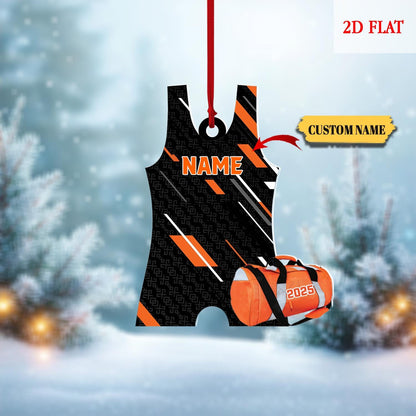 Personalized Singlet Ornament, Personalized Wrestling Ornament, 2025 Ornament, Sports Ornament, Singlet Ornament, Boys Wrestling Ornament