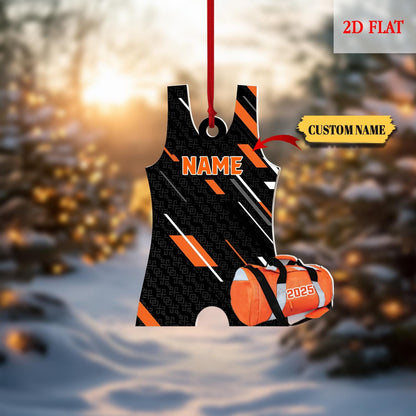 Personalized Singlet Ornament, Personalized Wrestling Ornament, 2025 Ornament, Sports Ornament, Singlet Ornament, Boys Wrestling Ornament
