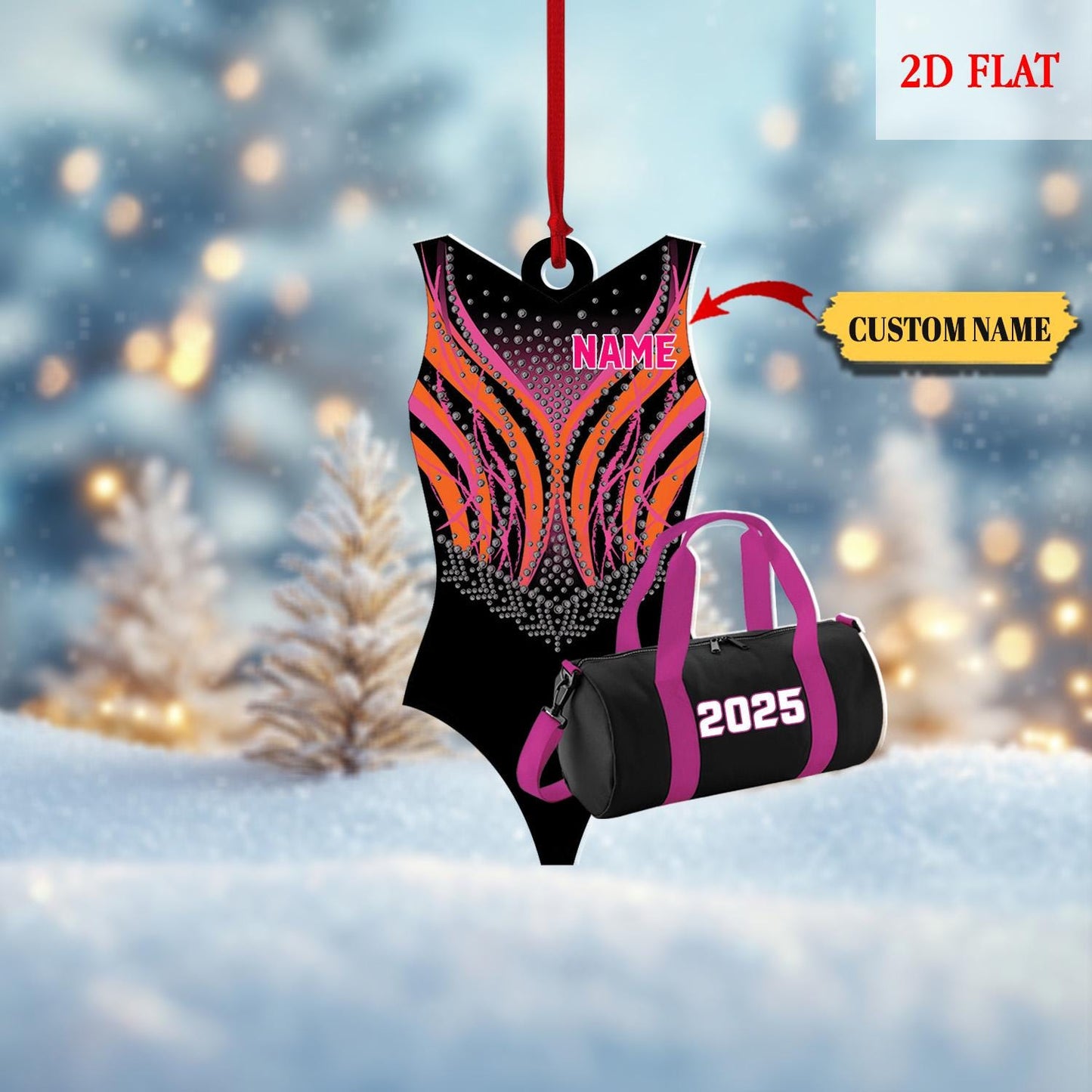 Personalized Gymnastics Christmas Ornament, Sport Ornament, Gymnastics Gift, Gifts for Gymnast, Christmas Tree Decor, Girl Ornaments