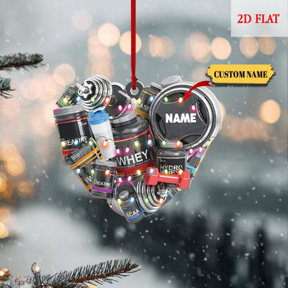 Personalized Bodybuilding Ornament, Bodybuilding Ornament, Christmas Ornament, Bodybuilding Xmas Decor Gift For Gymmers, Bodybuilding Gift