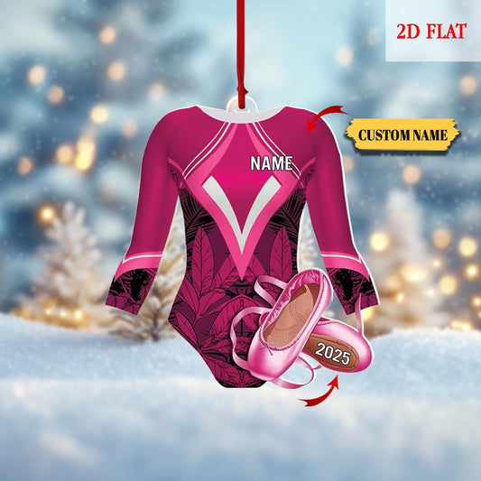 Personalized Gymnastics Girl Ornament,Custom 2D Flat Gymnastics Woman Christmas Decoration, Gymnastics Acrylic ornament,Gymnast Gift for Her