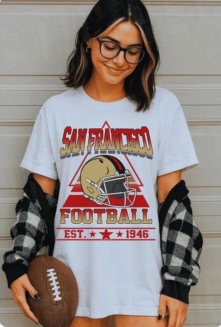 Vintage style San Francisco Football sweatshirt,Football shirt, San Francisco football Crewneck , Game day Football,American football tee
