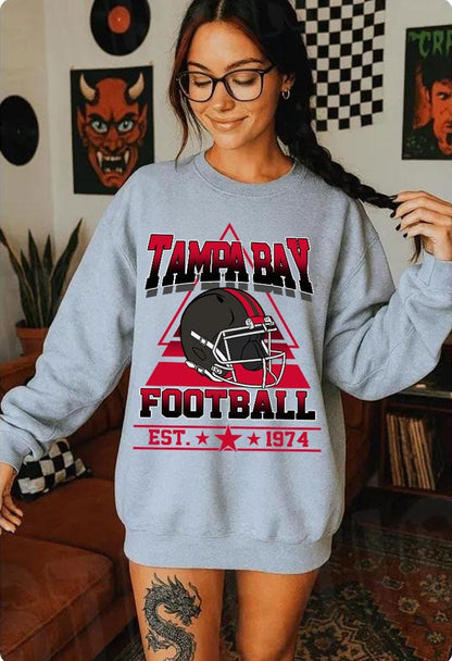 Vintage style Tampa Bay Football sweatshirt, Football shirt, Tampa Bay football Crewneck tshirt, Game day Football,American football tee