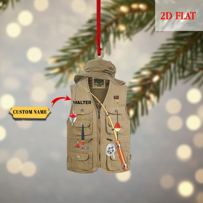 Personalized Fishing Tools Keepsake, Fishing Lovers Gifts, Bass Fishing Christmas Ornament, Gift for Fishing Lovers, Fishing Ornament