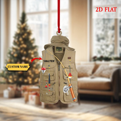 Personalized Fishing Tools Keepsake, Fishing Lovers Gifts, Bass Fishing Christmas Ornament, Gift for Fishing Lovers, Fishing Ornament