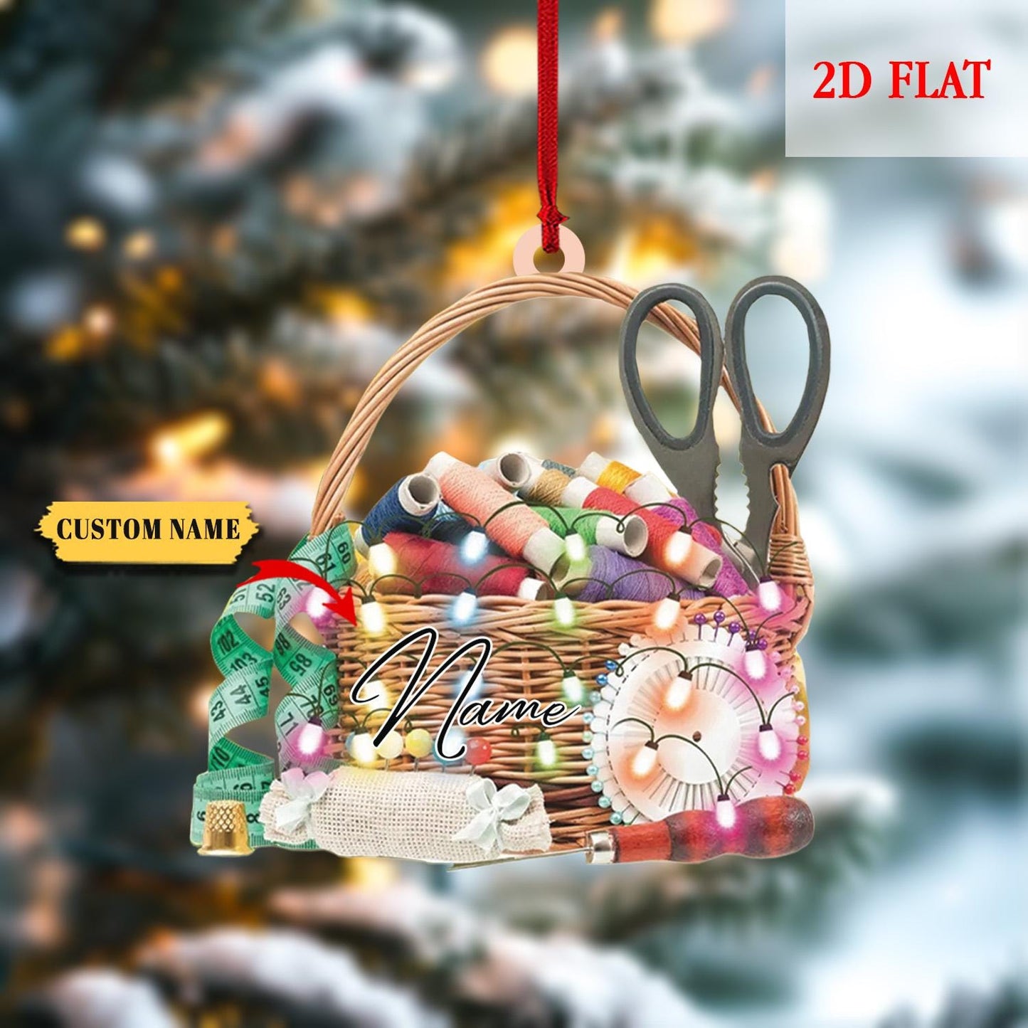 Personalized Sewing Christmas Ornament, Sewing Lover Ornament, Gift for Sewing Lovers, Gift For Sewists, Sewing Machine Ornament Decoration