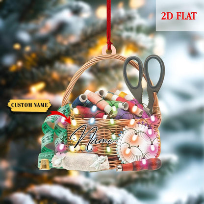 Personalized Sewing Christmas Ornament, Sewing Lover Ornament, Gift for Sewing Lovers, Gift For Sewists, Sewing Machine Ornament Decoration