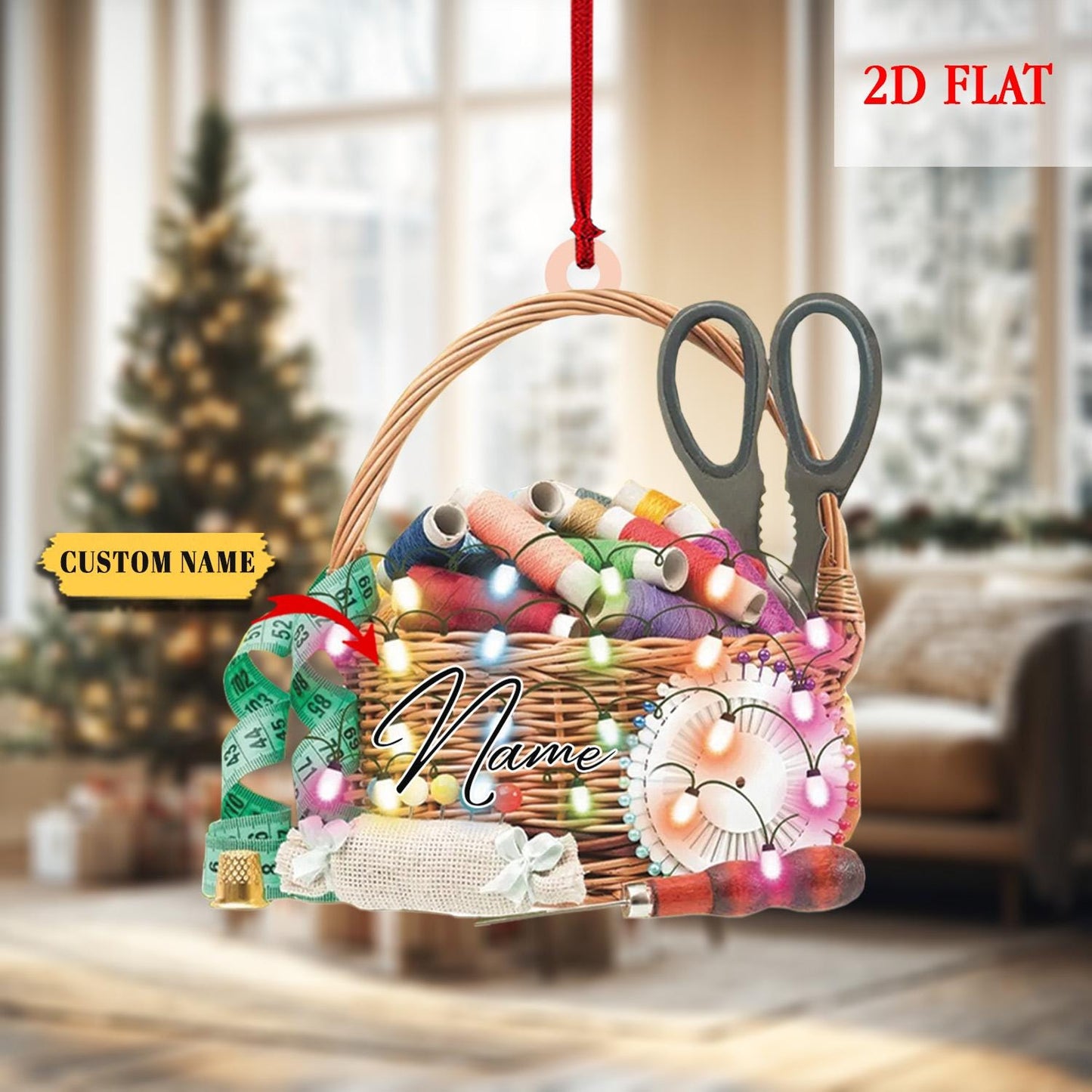 Personalized Sewing Christmas Ornament, Sewing Lover Ornament, Gift for Sewing Lovers, Gift For Sewists, Sewing Machine Ornament Decoration