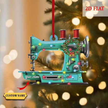 Personalized Sewing Machine Ornament, Christmas Decor, Seamstress Gift, Quilting Studio Decor, Christmas Gift for Sewing Lovers, For Mom