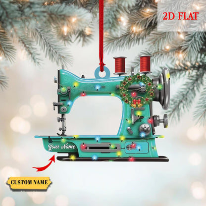 Personalized Sewing Machine Ornament, Christmas Decor, Seamstress Gift, Quilting Studio Decor, Christmas Gift for Sewing Lovers, For Mom