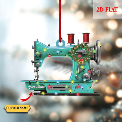 Personalized Sewing Machine Ornament, Christmas Decor, Seamstress Gift, Quilting Studio Decor, Christmas Gift for Sewing Lovers, For Mom