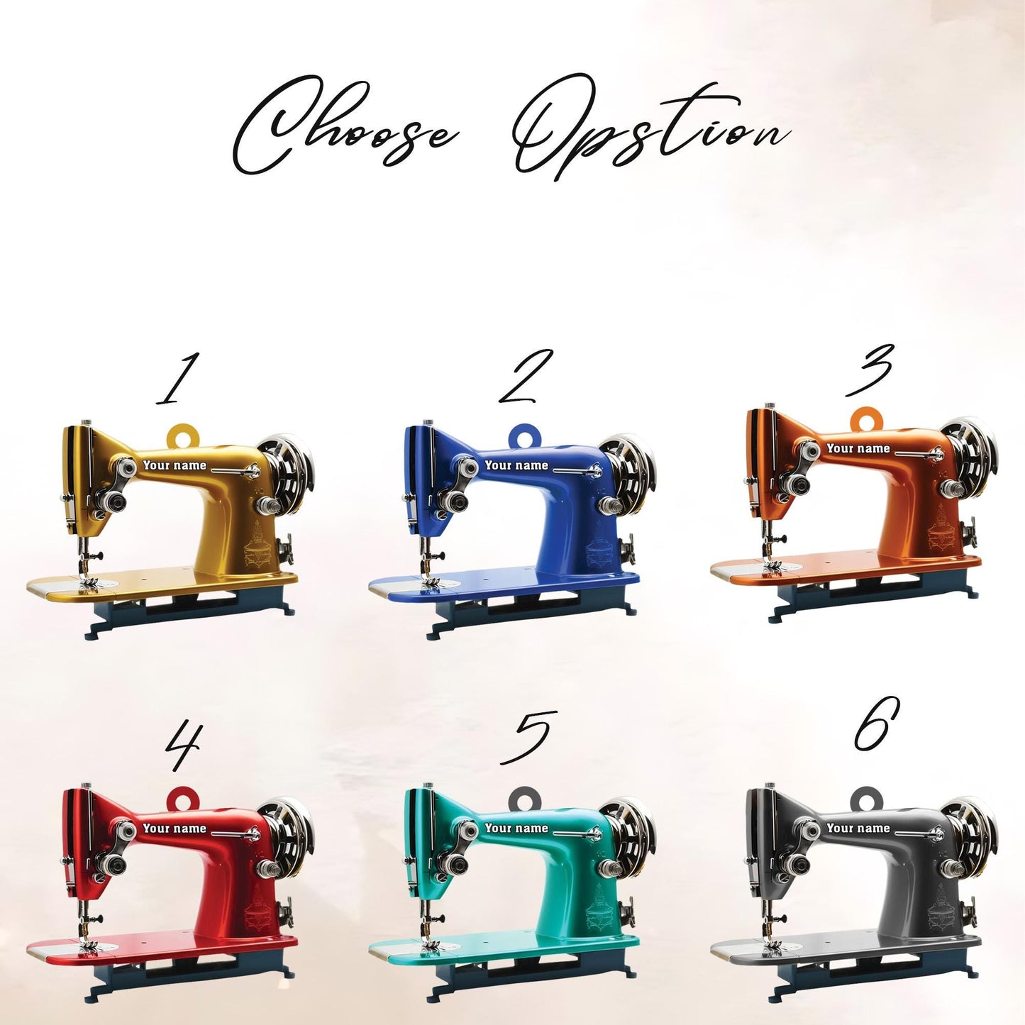 Personalized Sewing Machine 2D Flat Acrylic Ornament, Christmas Gift for Sewing Lovers, Quilting Studio Decor, Crafting Hobby Xmas Gift