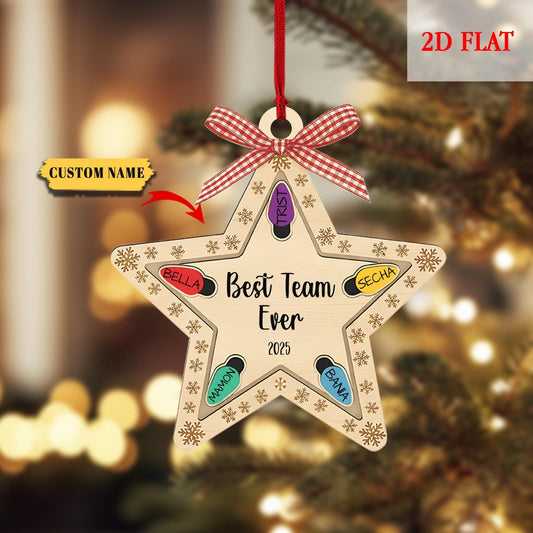 Personalized Ornament Best Team Ever 2025 Ornament, Ornament Coworker Gift, Corporate Gift, Employee Ornaments, Team Gif, Appreciation Gifts