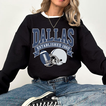 Dallas Football Sweatshirt, Dallas Football Vintage, Football Lover Sweatshirt, Retro Dallas Team T-shirt, Sunday Football, Game Day Sweater