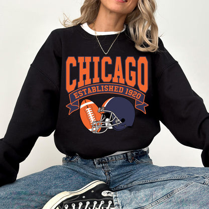 Vintage Chicago Football Sweatshirt, Chicago Football Shirt, Game Day Sweatshirt, Chicago Team Football Sweatshirt, Sunday Chicago Sweater