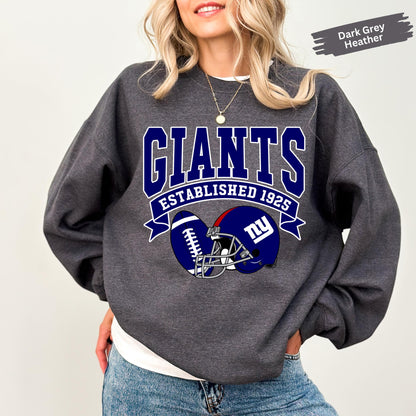 Vintage 90s NY Giants Sweatshirt: Retro Football Sweater