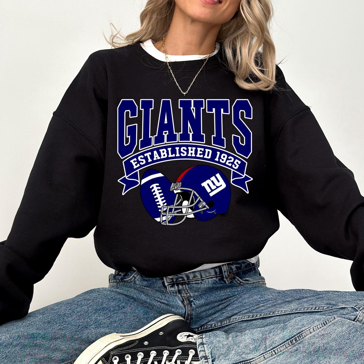 Vintage 90s NY Giants Sweatshirt: Retro Football Sweater