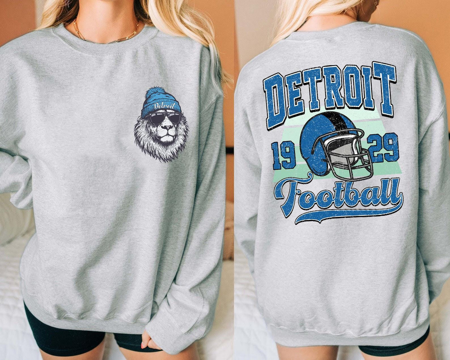 Detroit Football Sweatshirt , Vintage Detroit Football Shirt , Toddler Detroit Football , Game Day Tee , Football Season Sweatshirt