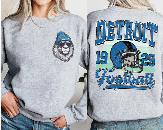 Detroit Football Sweatshirt , Vintage Detroit Football Shirt , Toddler Detroit Football , Game Day Tee , Football Season Sweatshirt