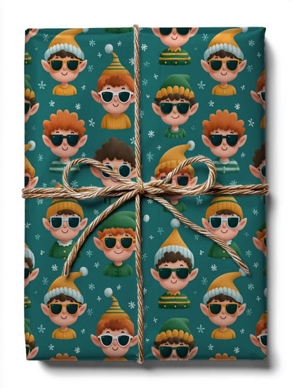 Cool Elves Wrapping Paper: Funny Christmas Wrapping Paper, Birthdays, Parties, Gift Wrap, and Celebrations, Unique Christmas Gift Giving