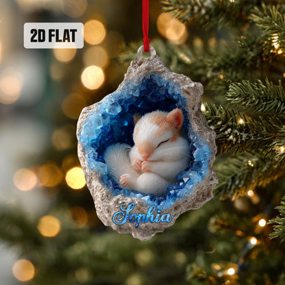 Personalized Squirrel 2D Flat Ornament, Squirrel Rearview Mirror Car Accessories, Squirrel Christmas Ornament, Xmas Gift for Squirrel Lovers