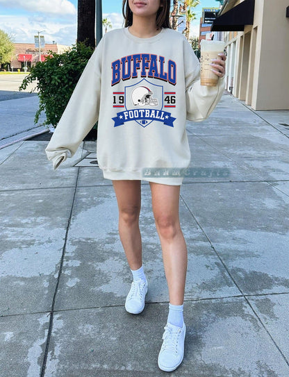 Retro Buffalo Football Shirt, Buffalo Fan Sweatshirt, Game Day Shirt, Buffalo Football Fan Shirt, New York Sweatshirt