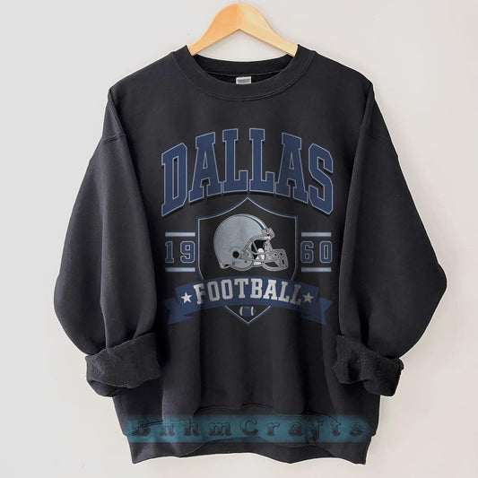 Dallas Football Vintage 90s Style Sweatshirt, Dallas Football Shirt, Sunday Football Shirt, Retro Dallas Crewneck Sweatshirt, Game Day Shirt