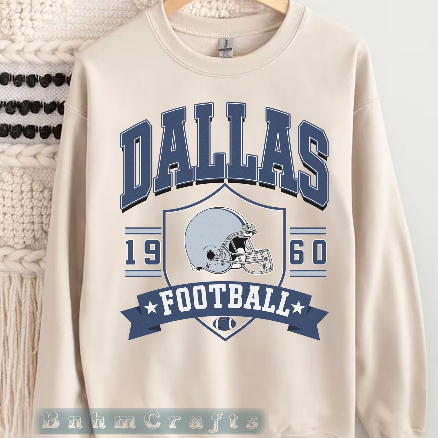 Dallas Football Vintage 90s Style Sweatshirt, Dallas Football Shirt, Sunday Football Shirt, Retro Dallas Crewneck Sweatshirt, Game Day Shirt