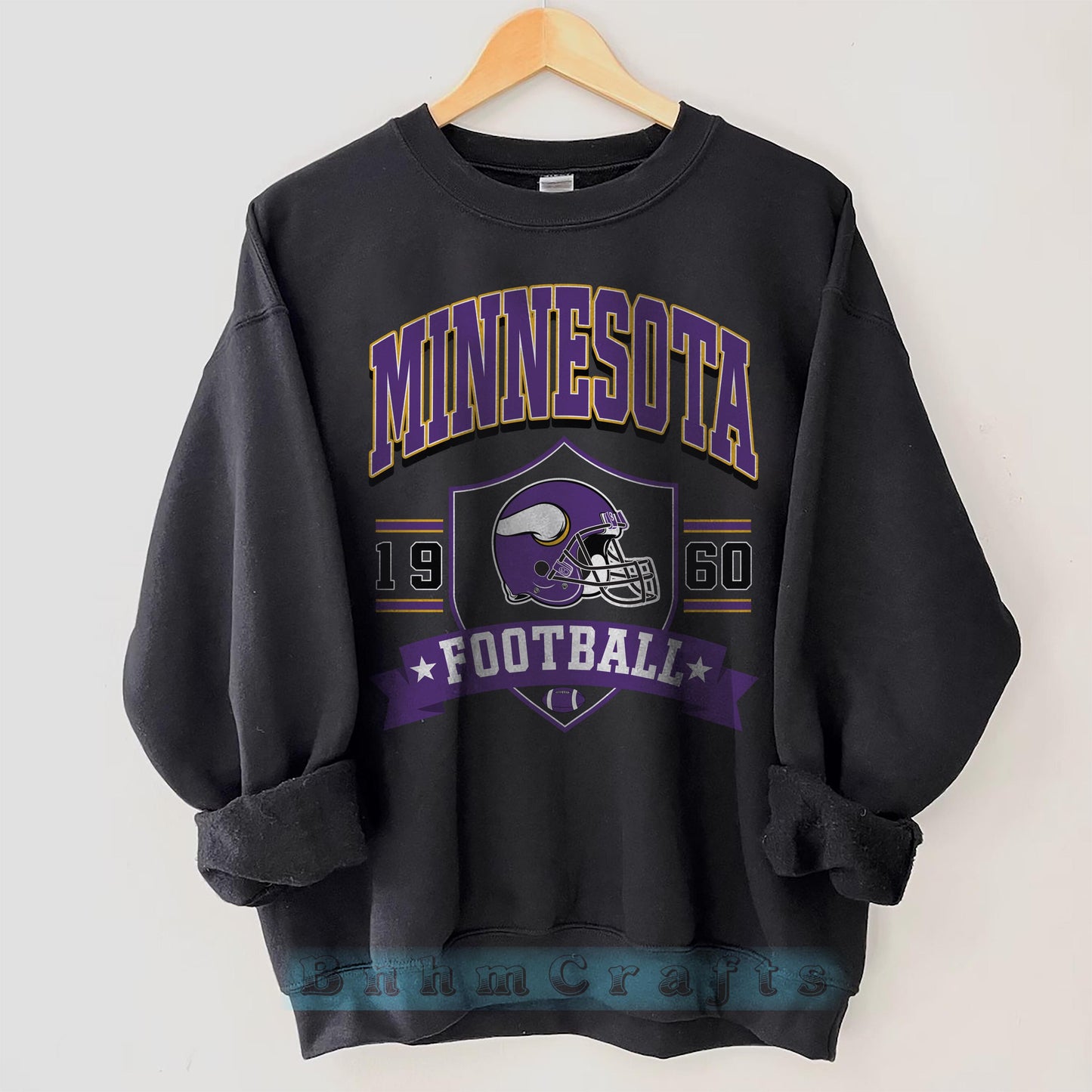Minnesota Football Vintage 90s Style Sweatshirt, Minnesota Football Shirt, Sunday Football Shirt, Minnesota Crewneck Sweatshirt, Game Day