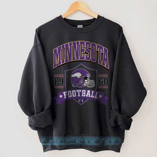 Minnesota Football Vintage 90s Style Sweatshirt, Minnesota Football Shirt, Sunday Football Shirt, Minnesota Crewneck Sweatshirt, Game Day