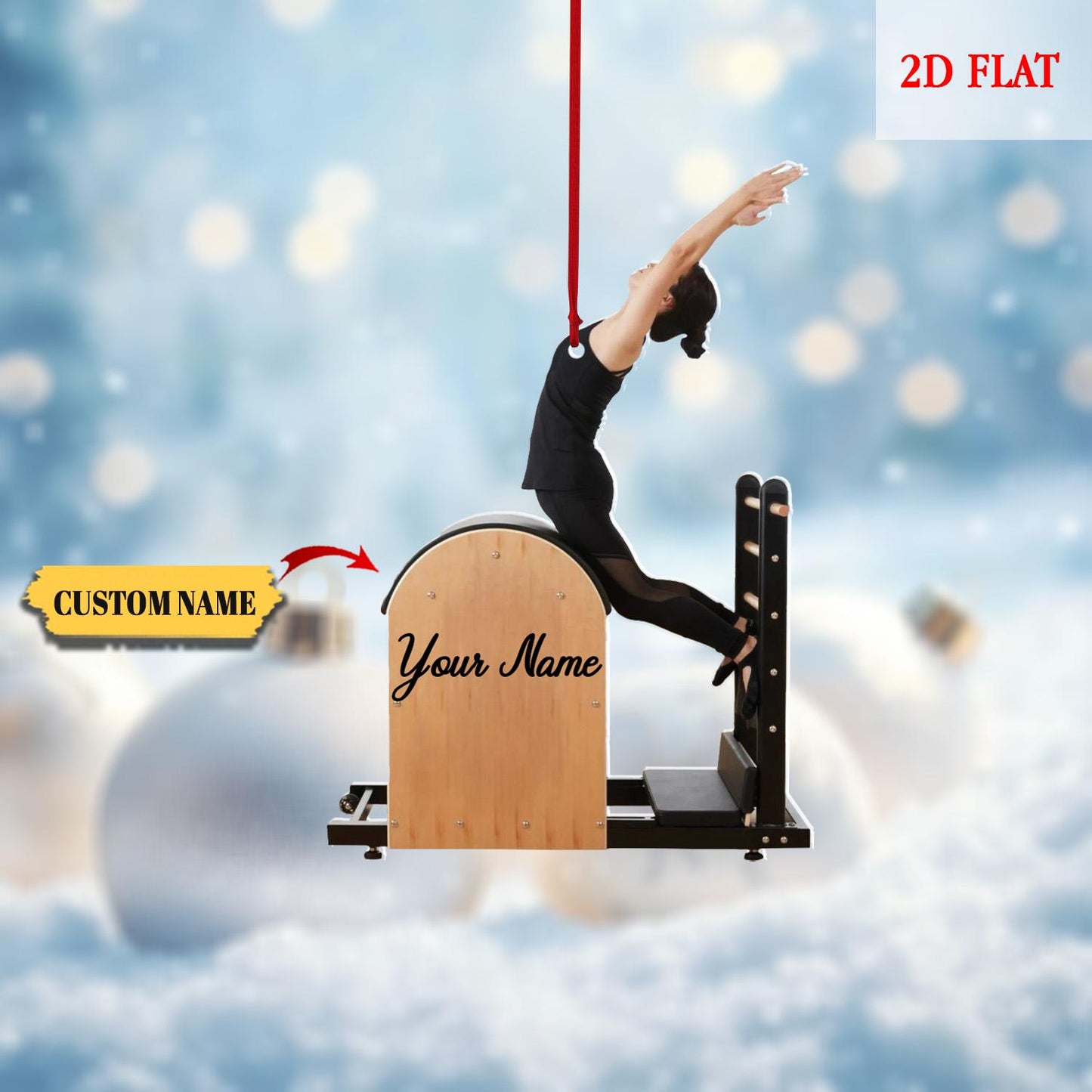 Personalized Pilates Ladder Barrel Xmas Gift, Pilates equipment Ornament, Acrylic ornament, Fitness Ornament, Fitness Lover Gift