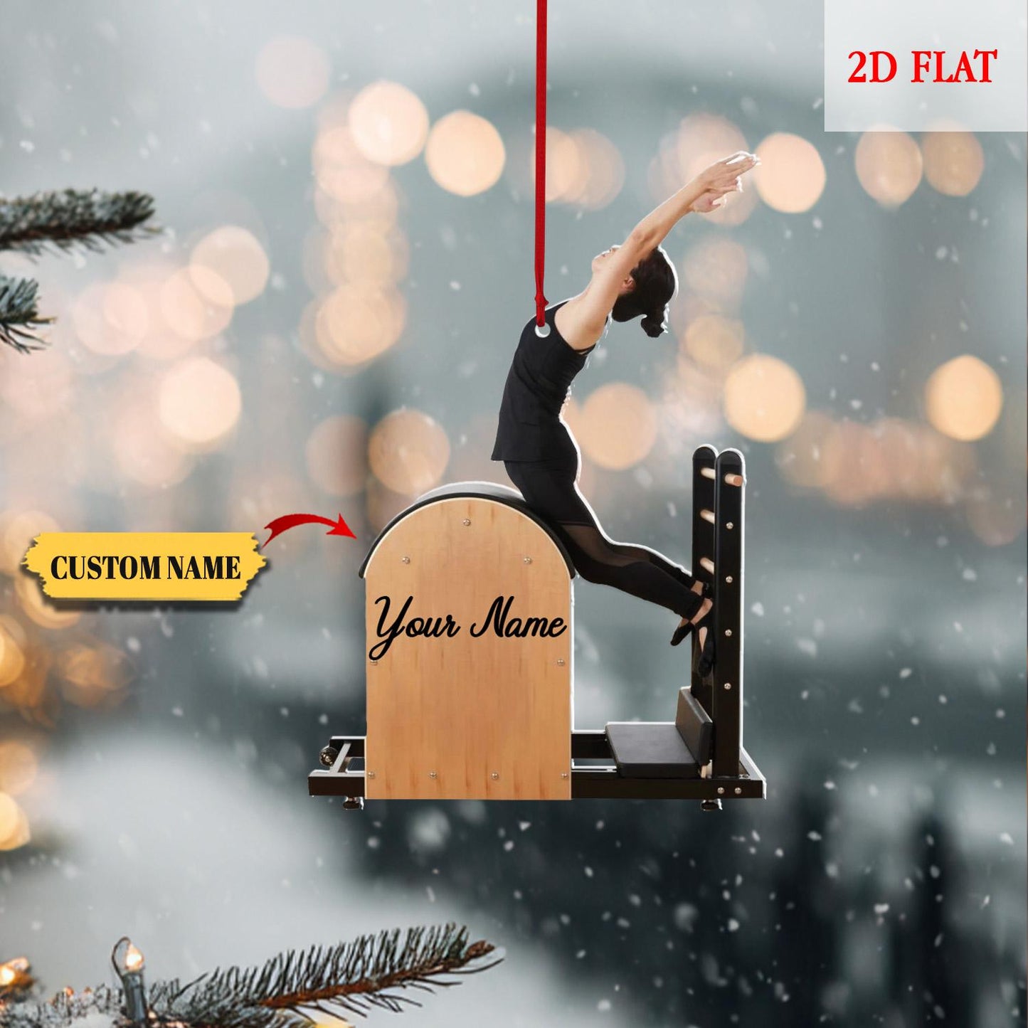 Personalized Pilates Ladder Barrel Xmas Gift, Pilates equipment Ornament, Acrylic ornament, Fitness Ornament, Fitness Lover Gift