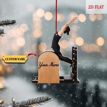 Personalized Pilates Ladder Barrel Xmas Gift, Pilates equipment Ornament, Acrylic ornament, Fitness Ornament, Fitness Lover Gift