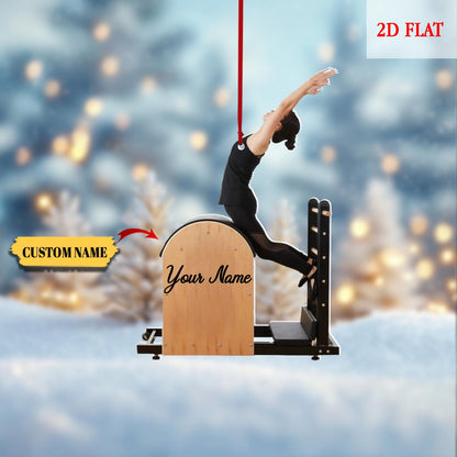 Personalized Pilates Ladder Barrel Xmas Gift, Pilates equipment Ornament, Acrylic ornament, Fitness Ornament, Fitness Lover Gift