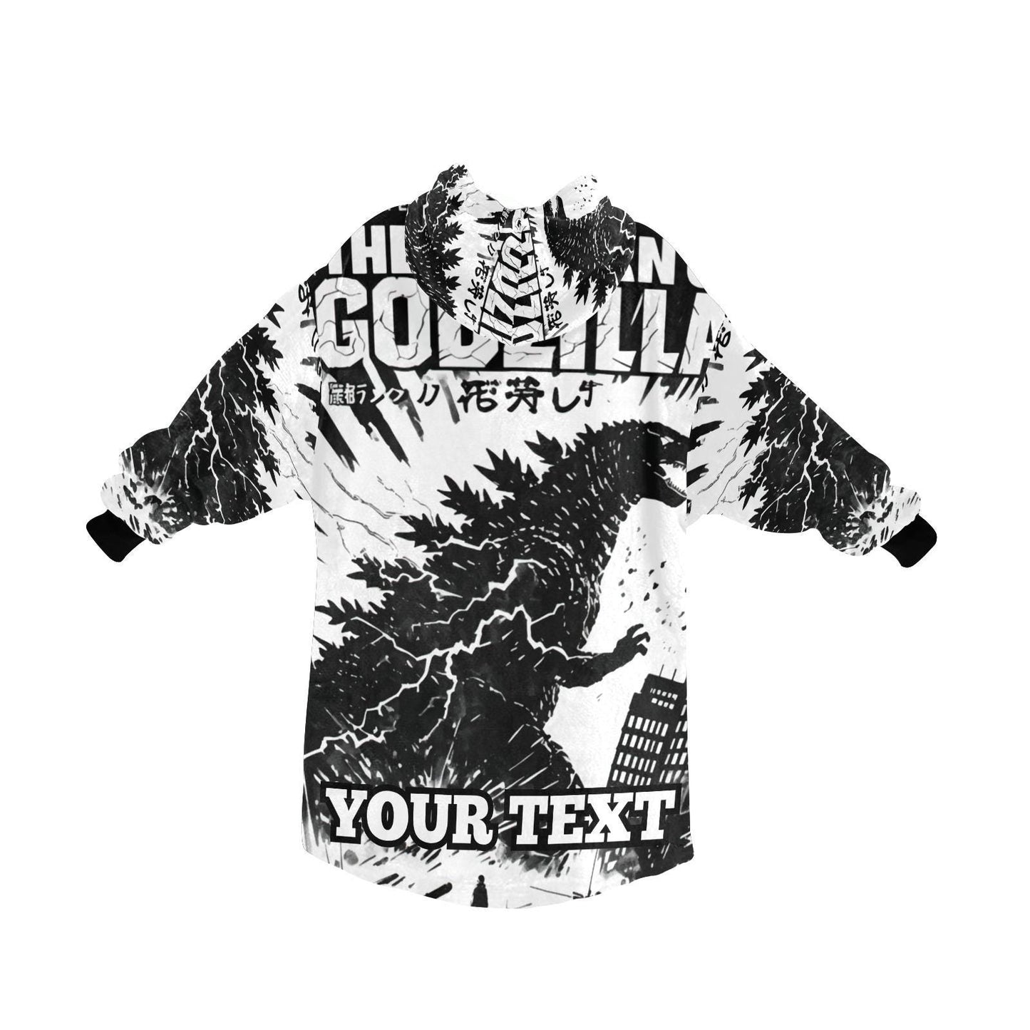 Godzilla Kids Hoodie Blanket Personalized Gift