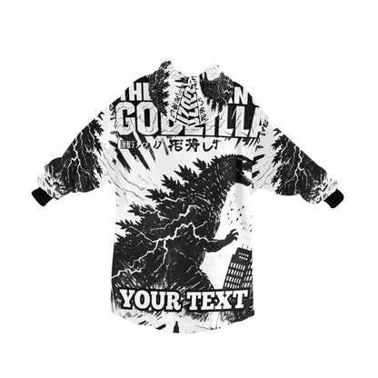 Godzilla Kids Hoodie Blanket Personalized Gift
