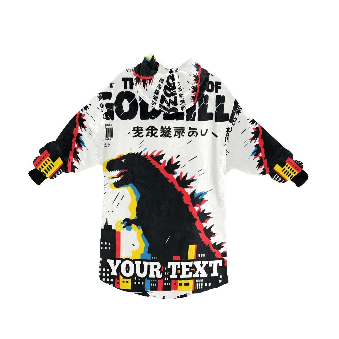 Godzilla Kids Hoodie Blanket Gift Personalized