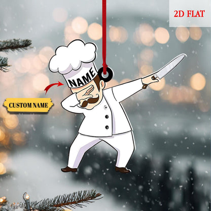 Funny Chef Ornament, Personalized Christmas Chef Gifts 2025, Baker Ornament, Cooking Ornament, Cooking Gift For Men, Cooking Apron Ornaments