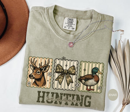 Comfort Colors® Hunting Season Shirt, Hunting Wife Shirt, Hunting camo bow Shirt, Sports Wife Shirt, Hunting Mom Shirt, Hunting Family Tee