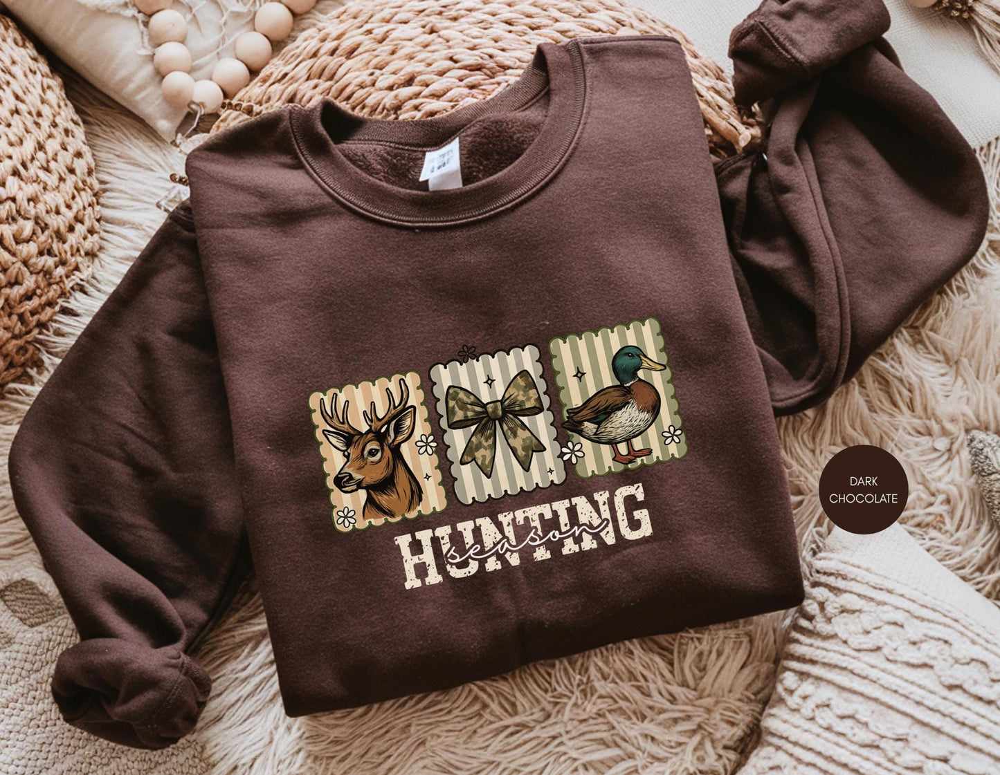 Hunting season, Fall Hunting Sweatshirt antler and duck sweatshirt deer hunting season duck hunting shirt Abandoned Hunting Wife Sweatshirts