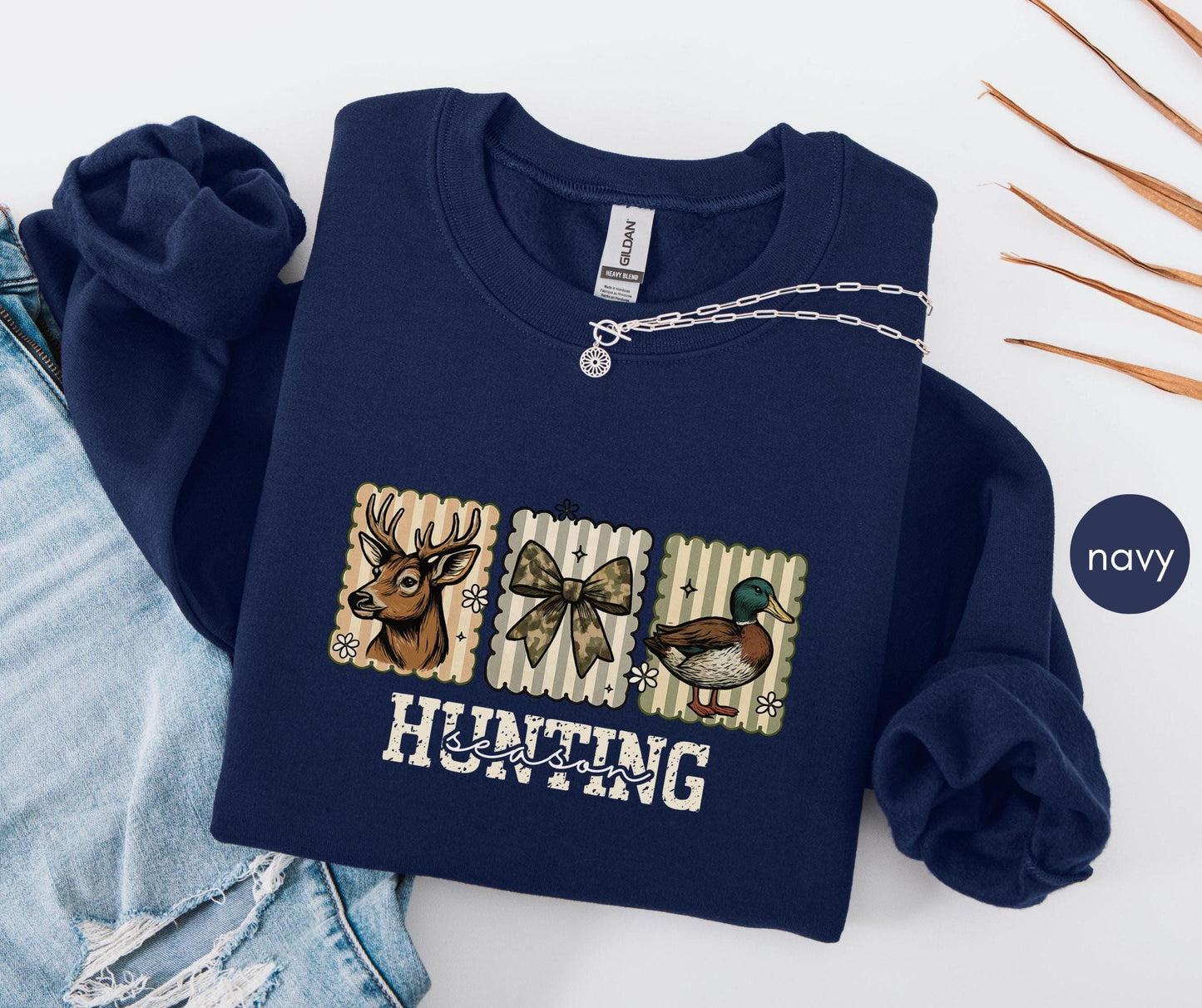 Hunting season, Fall Hunting Sweatshirt antler and duck sweatshirt deer hunting season duck hunting shirt Abandoned Hunting Wife Sweatshirts