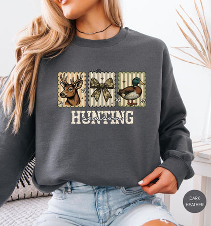 Hunting season, Fall Hunting Sweatshirt antler and duck sweatshirt deer hunting season duck hunting shirt Abandoned Hunting Wife Sweatshirts