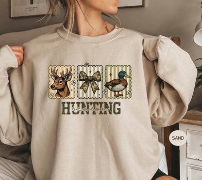 Hunting season, Fall Hunting Sweatshirt antler and duck sweatshirt deer hunting season duck hunting shirt Abandoned Hunting Wife Sweatshirts