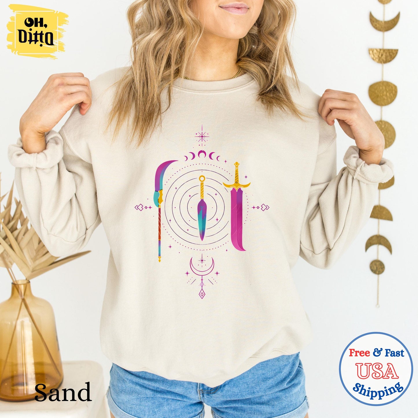 Kpop Demon Hunters Sweatshirt, Kpop Huntrix Weapon Hoodie, Gift for Woman, Jinu Manga, Demon Hunter Merch, Kpop Hoodie